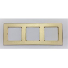 Рамка Jung 3-ая (тройная), материал алюминий, цвет Золото